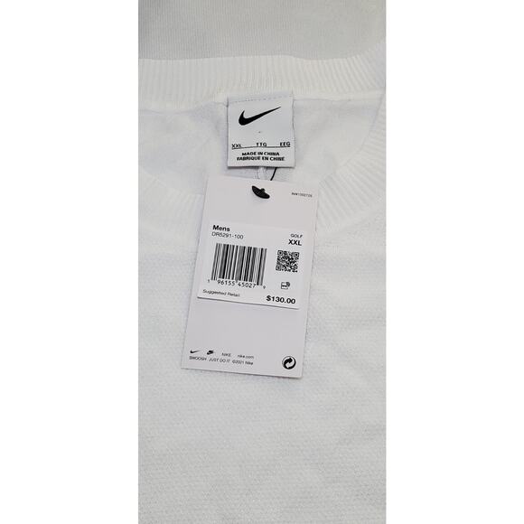 Nike Size XXL Tiger Woods TW Knit Golf Pullover Sweater White DR5291 100 CA6 - Picture 8 of 11